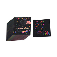 100pcs Rainbow Scratch Mini Notes Paper Pad Cards