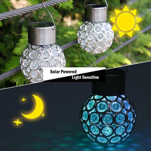2pcs Solar Powered Hanging Ball Light