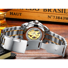 Stainless Steel Skeleton Luxury Mechanical Wrist Watch