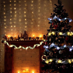40 LED 4m Copper Wire Ribbon Bows Lights