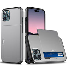 Slide Flip Phone Protective Case with  Credit Card Holders