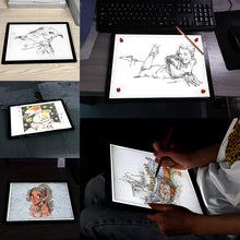 USB Rechargeable A4 Magnetic Pad Guide Light Tracing and Drawing Board