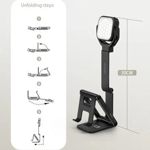 2-In-1 Foldable Desktop Phone Holder with Fill Light