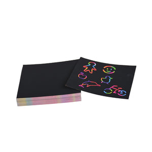 100pcs Rainbow Scratch Mini Notes Paper Pad Cards