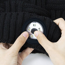 Light Up Flashlight Knitted Beanie Cap
