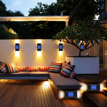 2pcs LED Outdoor Solar Powered Lamps Wall Lamps