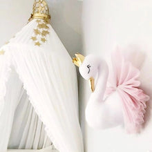 3D Golden Crown Swan Wall Hanging Doll Stuffed Toy