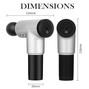 Rechargeable Electric Deep Muscle Tissue Massage Gun with 4 Massage Heads