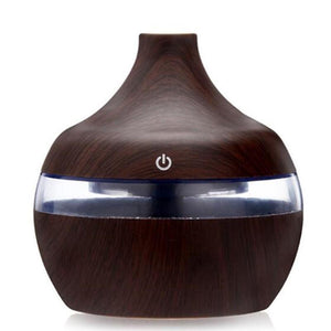 USB  Wood Grain 300ml Air Humidifier Aromatherapy With Lights - Groupy Buy
