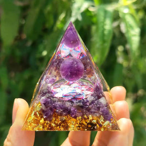 Orgone Pyramid Amethyst Energy Generator