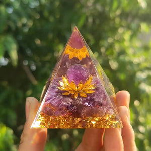 Orgone Pyramid Amethyst Energy Generator