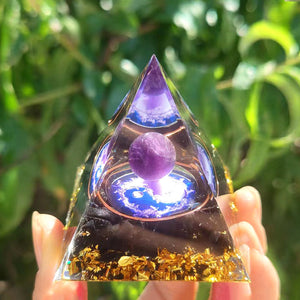 Orgone Pyramid Amethyst Energy Generator