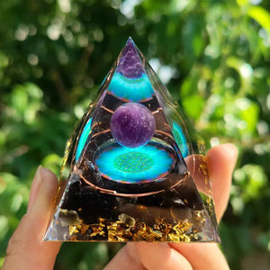 Orgone Pyramid Amethyst Energy Generator
