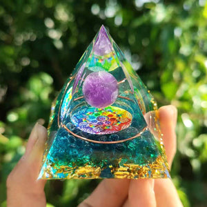 Orgone Pyramid Amethyst Energy Generator