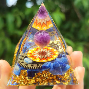 Orgone Pyramid Amethyst Energy Generator