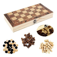 3 in 1 Classic Folding Wooden Chess Set