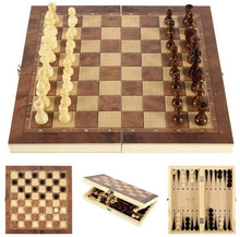 3 in 1 Classic Folding Wooden Chess Set