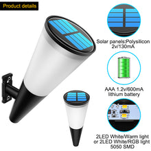 Modern Waterproof Color Changing Outdoor Solar Wall Lights