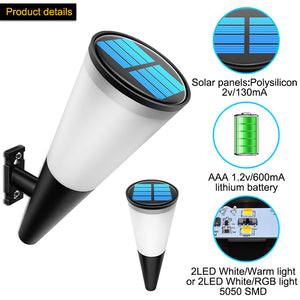 Modern Waterproof Color Changing Outdoor Solar Wall Lights