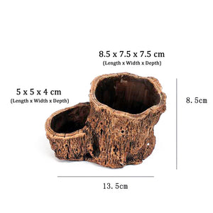 Driftwood Stump Concrete Plant Pot