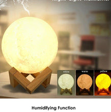 880ML 3D Moon Light Humidifier USB Rechargeable Household Diffuser Aromatherapy - Groupy Buy