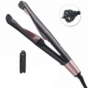 2-In-1 Curling And Straightening Twisted Spiral Hair Iron With LCD Display