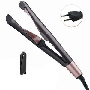 2-In-1 Curling And Straightening Twisted Spiral Hair Iron With LCD Display