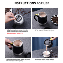 Battery Operated Magnetic Stainless-steel Self Stirring Mug