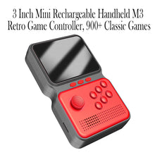 3 Inch Mini Rechargeable Handheld M3 Retro Game Controller, 900+ Classic Games