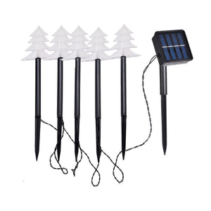 Pack of 5 Solar Powered Outdoor Decorative Stake Lights