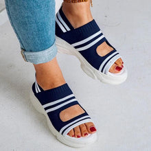 Breathable Open Toe Knitted Trainers