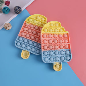 Rainbow Push Bubble Fidget Relax Toy - Ice Cream