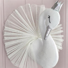 3D Golden Crown Swan Wall Hanging Doll Stuffed Toy