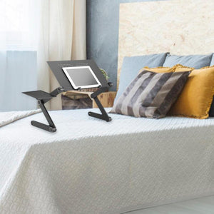 Portable foldable cooling computer bracket tray table with mouse pad - Groupy Buy