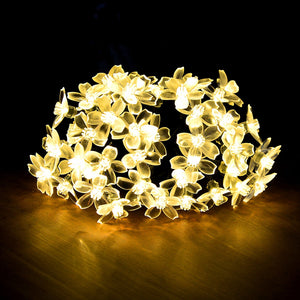 LED Solar Blossom String Lights