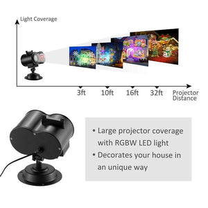 2 in 1 Christmas Holiday Projector Lights with Ocean wave Light 16 Film options