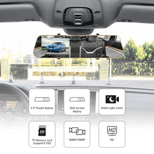 1080P 4.3-Inch Dual Mirror Dash Camera with Touchscreen