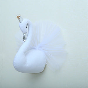 3D Golden Crown Swan Wall Hanging Doll Stuffed Toy