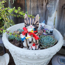 Mischievous Cat Garden Gnome Statue Figurine