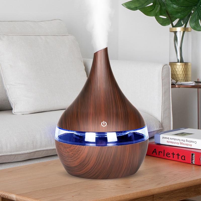 300ml Wood Grain USB Electric Aroma air diffuser - Groupy Buy