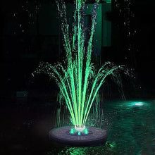 Solar Fountain with Colorful Lighting
