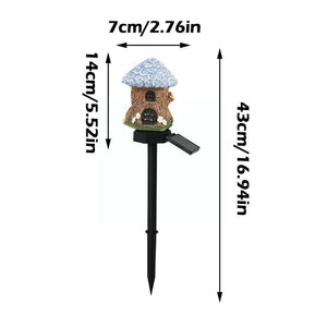 Solar Powered Resin Mushroom House Light