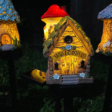 Solar Powered Resin Mushroom House Light