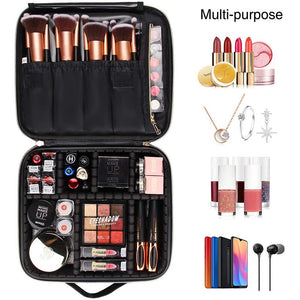 Travel Beauty Box Make Up Organizer with Adjustable Compartment
