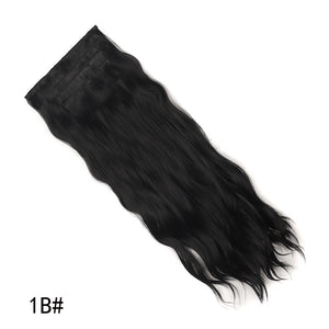 Extension Long Wavy Full Head Clip in Hair Extension Synthetic Fiber Hair Pieces for Women