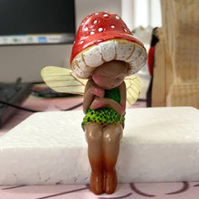 Mini Sleeping Mushroom Fairy Statue