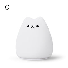 LED Silicone Colorful Cute Kitten Lamp