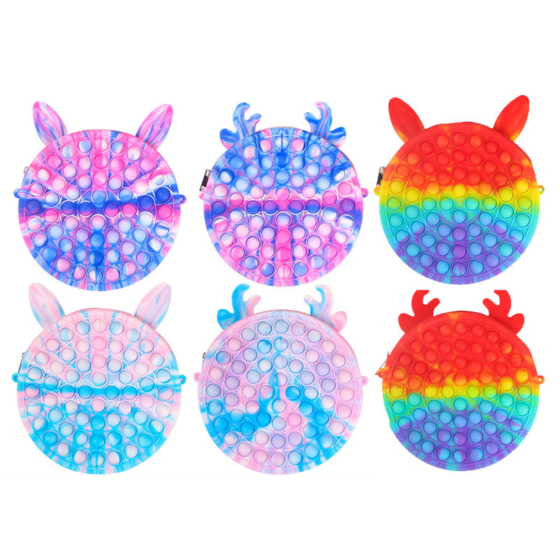 Cute Bag Rainbow Push Bubble Fidget Toys