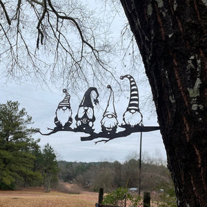 Metal Branch Gnome Garden Decoration
