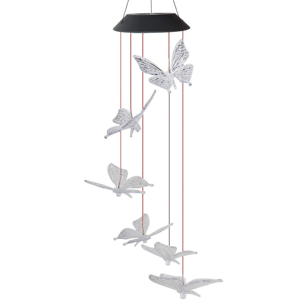 LED Solar Spiral Spinner Wind Chime Light